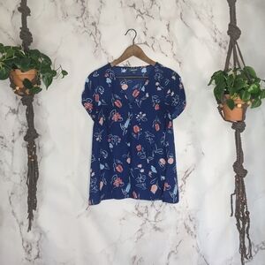 Mod Cloth blue floral blouse